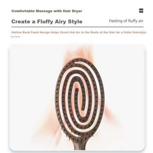 Peine Ventilado Yao Negro Dientes Dobles