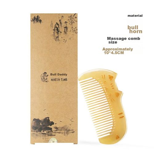 Peine Niulaodie cuerno de carnero natural grande masajeador
