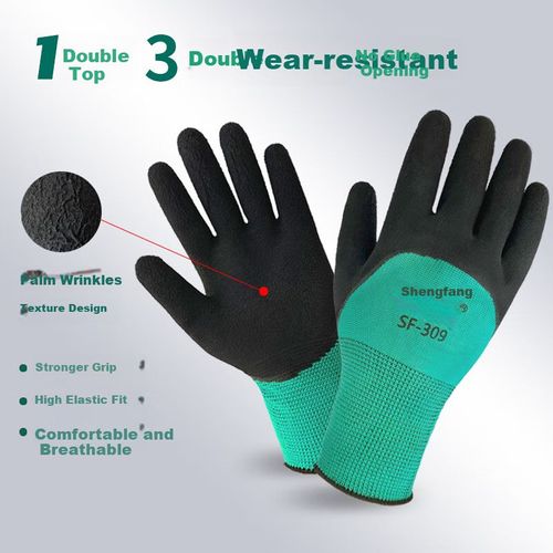 Guantes Shengfang SF-309 Látex Verde Reforzados Unisex
