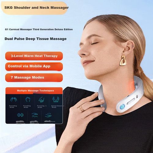 Masajeador Cervical Skg G13 Deluxe 3 Niveles Calor Control App