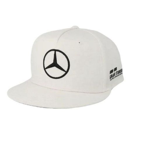 Gorra Mercedes White Blanca Logo Bordado F1
