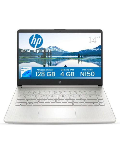 LAPTOP HP 14-DQ6011DX INTEL INSIDE N150 4C 4GB 128GB UFS 14PULG