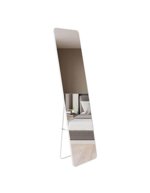 Espejo Cuerpo Completo Onof Marco Grande Moderno Rectangular Marco Blanco