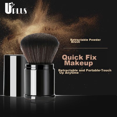 Brocha De Maquillaje Uplus White Snow Portátil Extensible Para Polvo Y Rubor