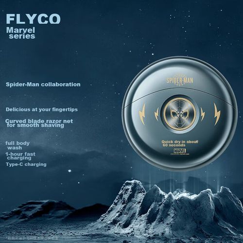 Afeitadora Eléctrica Flyco Fs893 Spider-Man Portátil Para Hombre