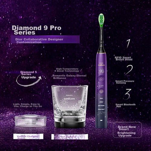 Cepillo De Dientes Eléctrico Philips Sonicare Diamond 9 Series Pro Morado Rosa Para Adultos