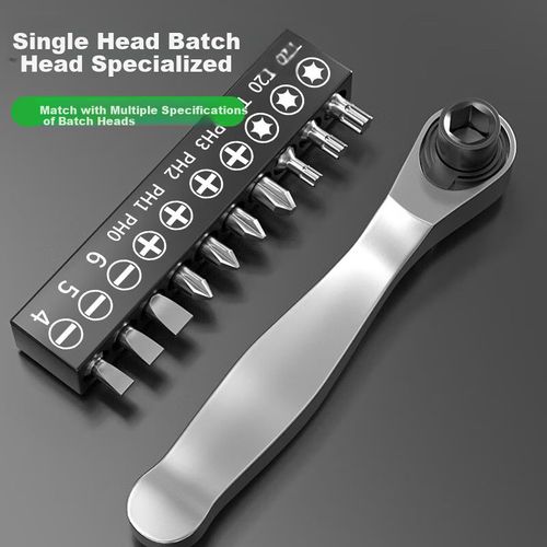 Destornillador Trinquete Baolian X 72 Dientes Doble Sentido Con Puntas Hexagonal Y Ph