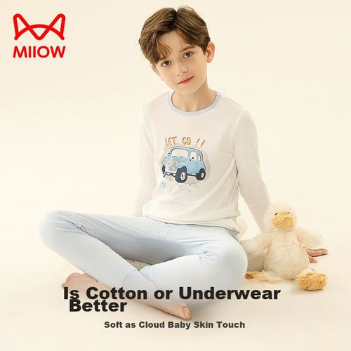 Conjunto térmico de algodón para niño 2 pzas playera y pantalón