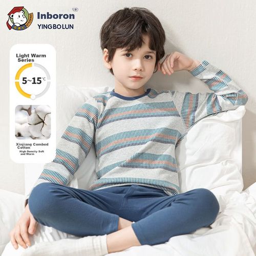 Conjunto de ropa interior térmica infantil de algodón 2 pzas