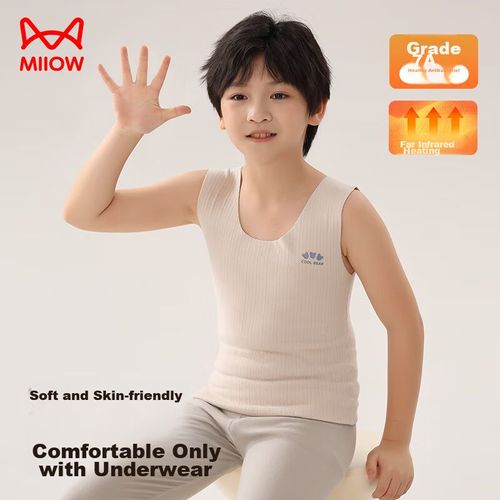 Chaleco térmico para niño de seda de morera