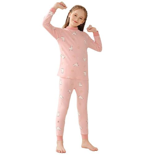 Conjunto de pijama para niña de algodón 3 piezas playera, pantalón y suéter