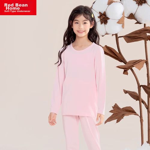 Conjunto de ropa interior térmica de fibra modal para niña