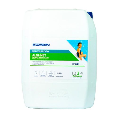 ASTRAL POOL Alguicida Alginet 20LT Eliminador de Algas Piscina Clarificador Agua