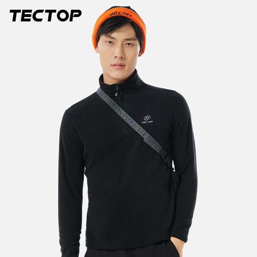 Sudadera TECTOP para hombre de forro polar con cierre parcial