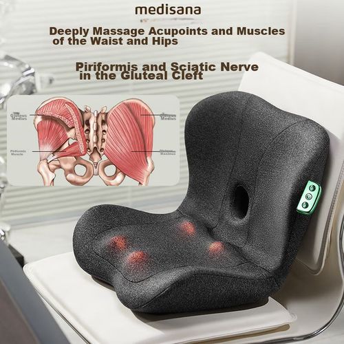 Masajeador Medisana Mb201 Con Compresa Térmica Para Cintura Y Glúteos