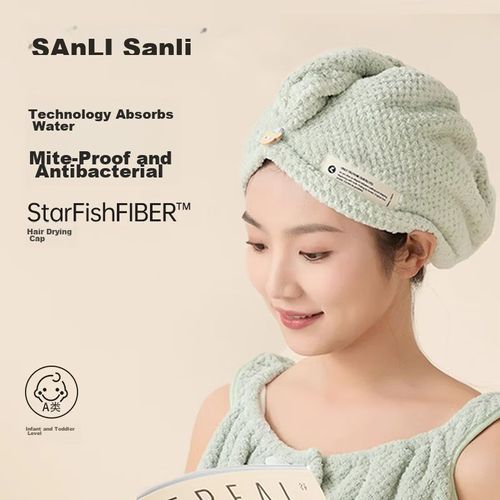 Gorro Para Cabello Sanli Piña Amarillo Antibacteriano Secado Rápido Suave