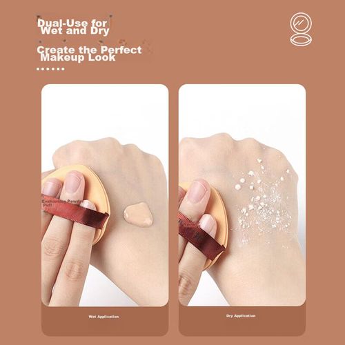 Esponja De Maquillaje Yaozhi Puff Translúcido Café Paquete 3