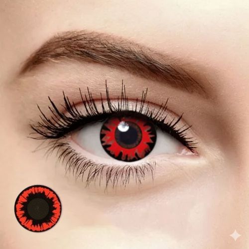 Lentes de contacto fantasía rojo volcánico Cosplay Halloween Anime