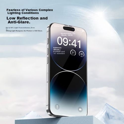 Protector de Pantalla Cristal Templado Antirroturas ALittleFlower para iPhone 14 Pro Max