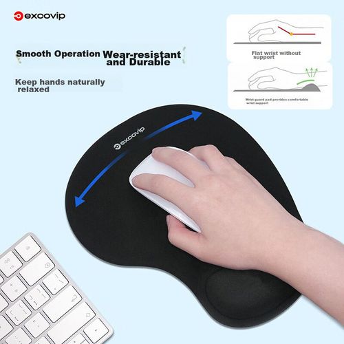 Mouse Pad Exco 0236 Soporte Muñeca Negro