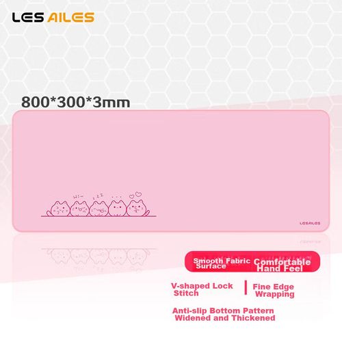 Mouse Pad Lesailes Alfombrilla V Rosa 800X300X3Mm