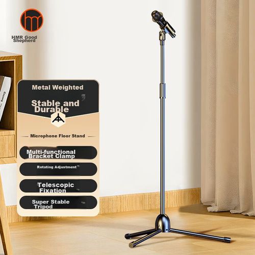 Soporte Micrófono Good Shepherd Trípode Ajustable Negro