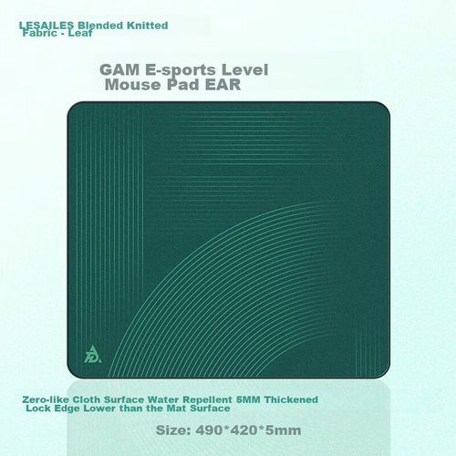 Mouse Pad Lesailes Balanced Leaf Verde Con Rojo