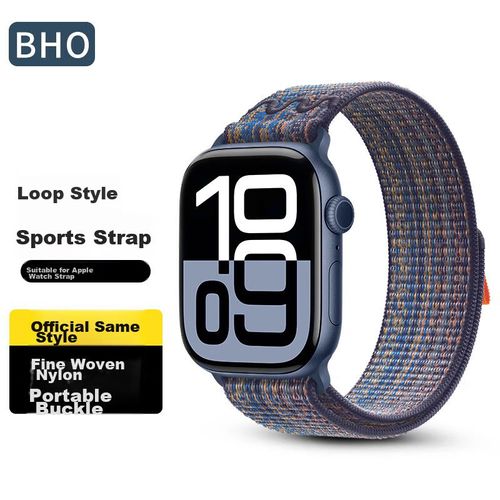 Correa De Nylon Bho Para Apple Watch S10/Ultra 2/S9/S8/S7/S6/Se Con Velcro