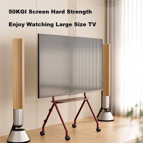 Brateck Soporte rodable de piso para TV 43"-75" con ruedas y estante, compatible Xiaomi/Hisense