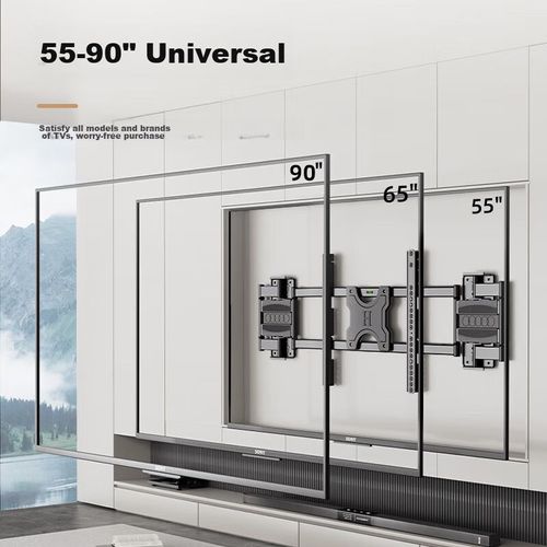 Beishi Soporte para TV 55"-90" brazo extensible, giratorio, compatible Hisense/TCL/Leiniao/Huawei/Sony/Philips/Samsung