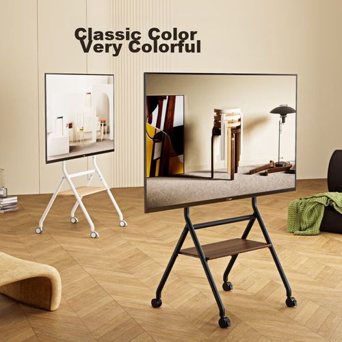 Brateck Soporte móvil de piso para TV 37"–86" con repisa y ruedas giratorias compatible Xiaomi/Sony/Hisense