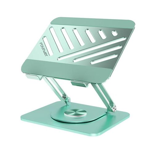 Soporte Para Laptop Founder 10-15.6" Plegable Con Ventilador Y Rotación 360°