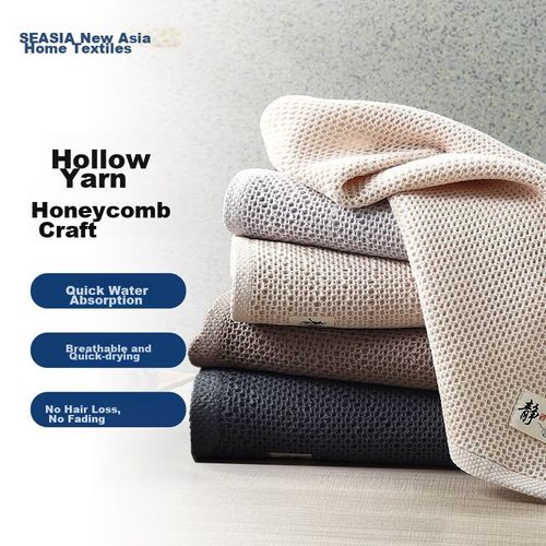 Toalla Facial Seasia 32X74 Cm Algodón 4 Piezas Colores Variados