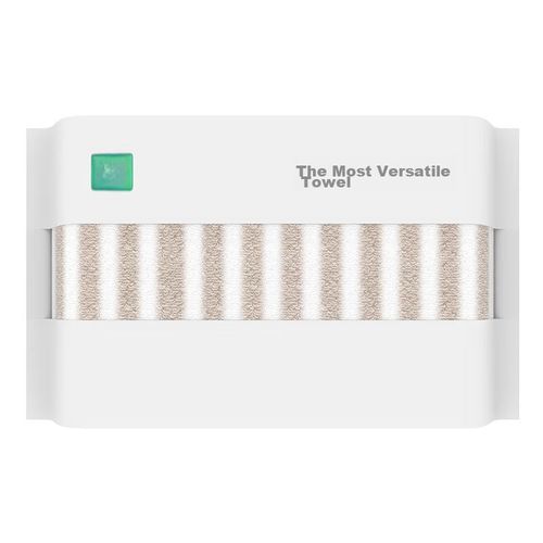 Toalla Facial Oztowel A-1171 34X80Cm Rayas Marrón Blanco