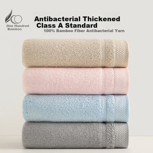 Toalla Zhuyibai Fibra Bambú 34X76Cm Paquete 4Pzas Antibacteriana