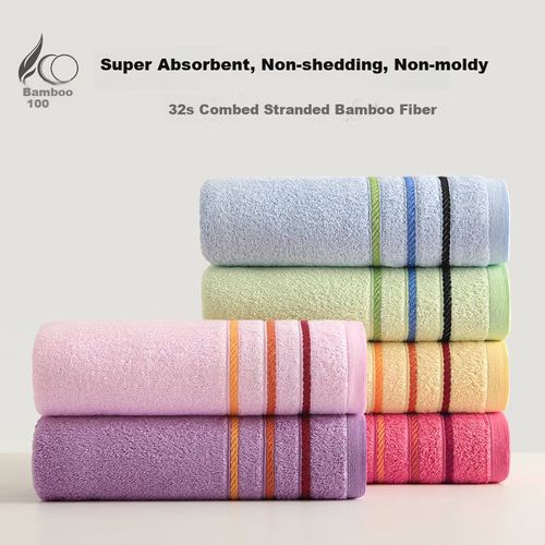 Toalla Zhuyibai 34X76Cm Fibra De Bambú 6 Piezas