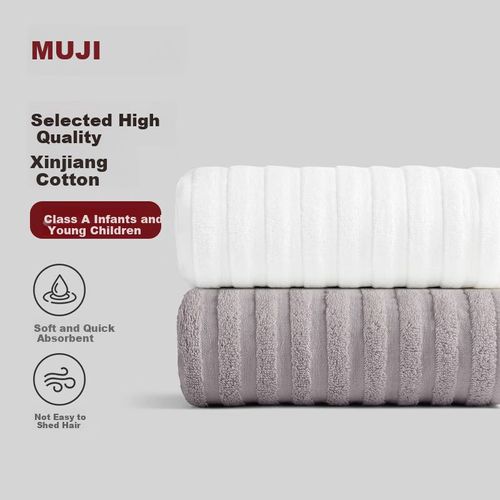 Toalla Facial Wuyinliangpin 100% Algodón Xinjiang 2Pzas Antibacteriana Grado 7A Baja Pelusa