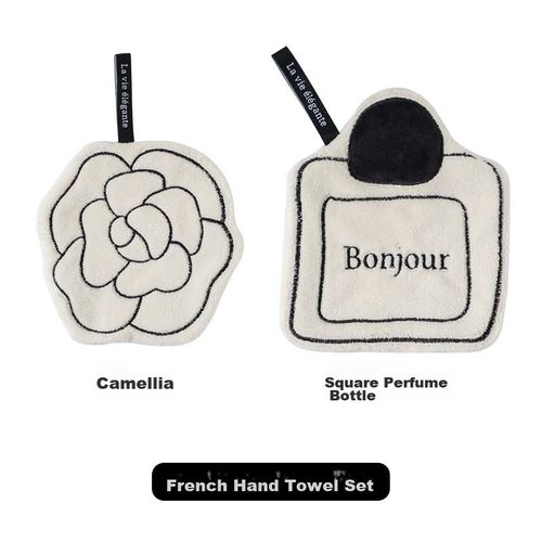 Toalla De Mano Fan Ye Jia 21.5Cm Coral Bordado Set 2 Piezas