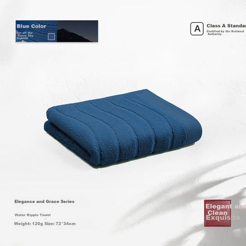 Toalla Grace Guose 7A 72X34Cm Azul Algodón Antibacteriana