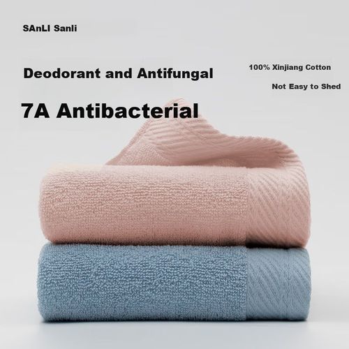 Toalla Facial Sanli 7A 100% Algodón Antibacteriana 2 Pzas