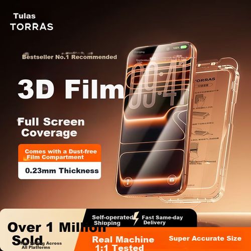 Protector de Pantalla Para iPhone 17 Pro Max TORRAS Cristal Templado Transparente Super Delgada