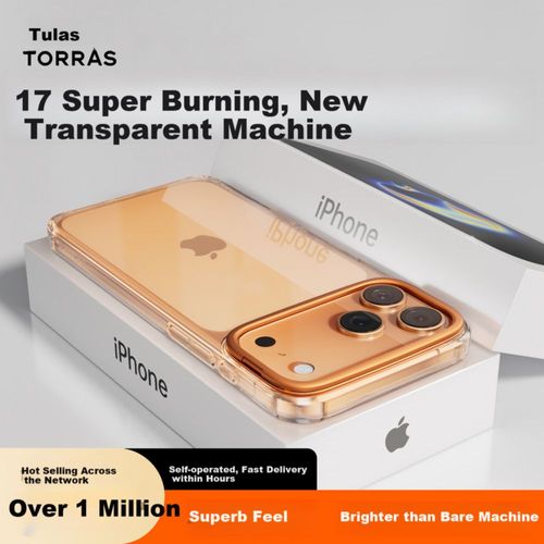Funda Para iPhone 17 Pro Max TORRAS Cristal Templado Naranja Giratoria Soporte Invisible