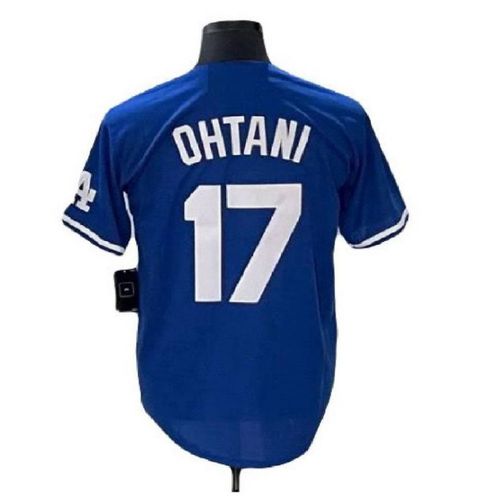 Asombroso! Jersey Shohei Ohtani 17 Edicion Especial Bordado Azul Exclusivo