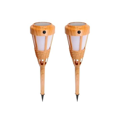 Ilios Innova | Lámpara Solar 2 Piezas de 40 LED Tipo Antorcha Tiki. Ideal para Jardín o exteriores.