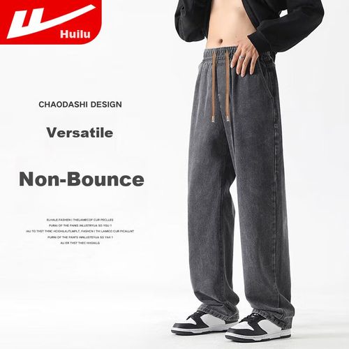 Jeans Americanos Retro Anchos Negros/Gri