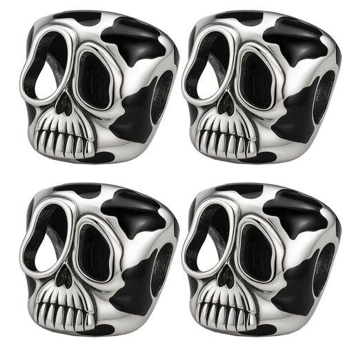 Joyería calavera negra moderna MXCLQ-004 SkullCow01 Accesorio plata calavera negra