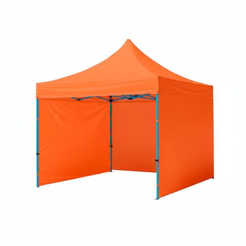 Ilios Innova | Toldo Plegable Naranja 3x3 con Paredes Laterales, Impermeable y Resistente al Calor, Velcro de Ajuste, Ideal para Exterior.