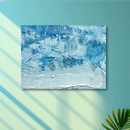 Cuadro Decorativo Abstracto 40x60cm Azul Polar