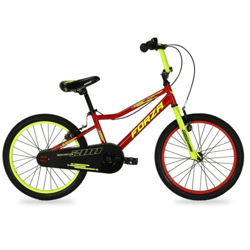 Bicicleta FORZA BMX YOUNG POWER R20 1V. Niño Frenos “V” Acero Rojo/Amarillo Neon Talla:UN