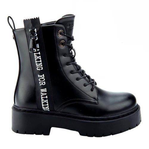 BOTA CORTA DAMA BELINDA PEREGRIN MILITAR 1044986 COLOR NEGRO